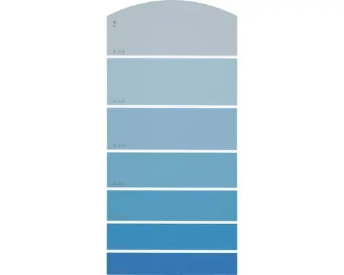 Farbmusterkarte F16 Farbwelt blau 21x10 cm