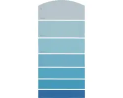 Farbmusterkarte F17 Farbwelt blau 21x10 cm