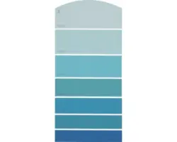 Farbmusterkarte F18 Farbwelt blau 21x10 cm