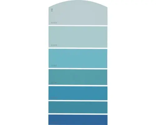 Farbmusterkarte F18 Farbwelt blau 21x10 cm