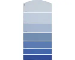 Farbmusterkarte F20 Farbwelt blau 21x10 cm