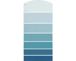 Farbmusterkarte F23 Farbwelt blau 21x10 cm