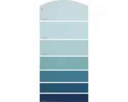 Farbmusterkarte F24 Farbwelt blau 21x10 cm