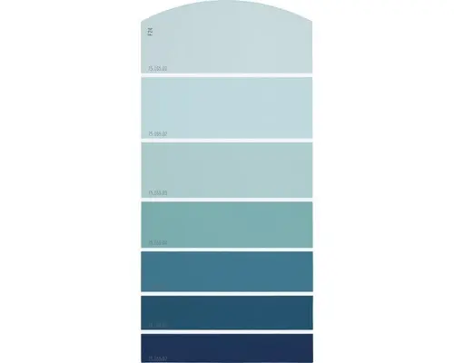 Farbmusterkarte F24 Farbwelt blau 21x10 cm