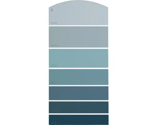 Farbmusterkarte F29 Farbwelt blau 21x10 cm