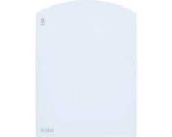 Farbmusterkarte F34 Off-White Farbwelt blau 9,5x7 cm