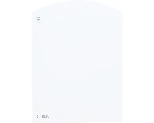 Farbmusterkarte F43 Off-White Farbwelt blau 9,5x7 cm