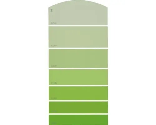 Farbmusterkarte G17 Farbwelt grün 21x10 cm