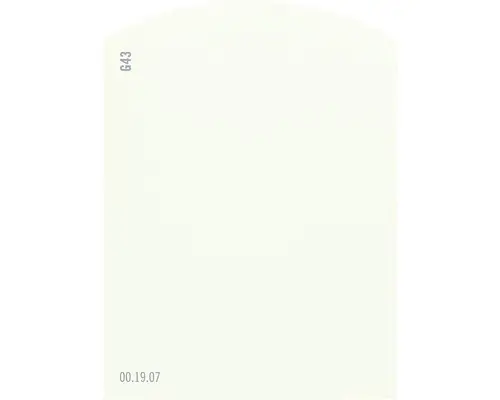 Farbmusterkarte G43 Off-White Farbwelt grün 9,5x7 cm