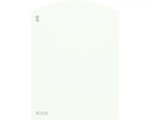 Farbmusterkarte G45 Off-White Farbwelt grün 9,5x7 cm