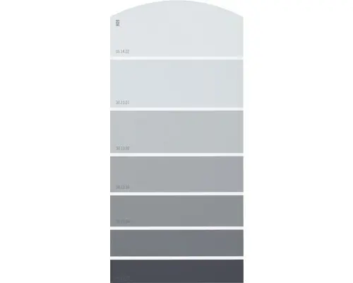 Farbmusterkarte H09 Farbwelt grau 21x10 cm