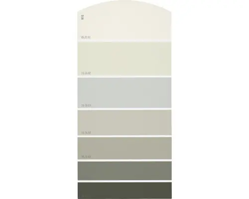 Farbmusterkarte H16 Farbwelt grau 21x10 cm