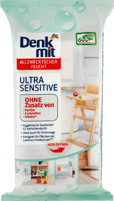 Denkmit Allzwecktücher Feucht Ultra Sensitiv