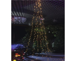 LED Lichterkette Lafiora Fahnenmast 8 m + 10 m Zuleitung 800 LEDs Lichtfarbe warmweiß inkl. Timerfunktion