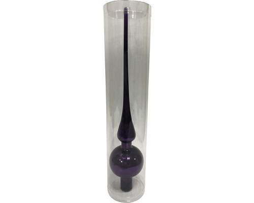 Christbaumspitze aus Glas Lafiora 28 cm purpur glänzend