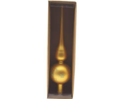 Christbaumspitze aus Glas 27 cm gold