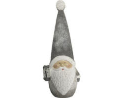 Dekofigur Lafiora Weihnachtsmann LED H 70,5 cm grau