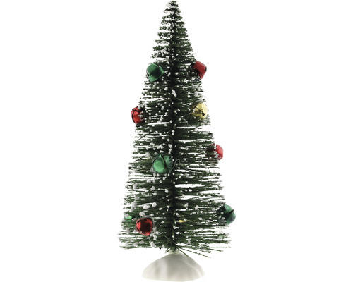 Weihnachtsdeko Baum mit Glocken 15 cm grün