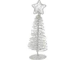 Weihnachtsdeko Baum aus Draht 15 cm weiß