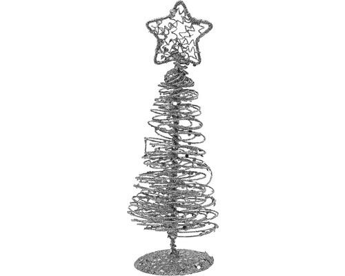 Weihnachtsdeko Baum aus Draht 15 cm silber