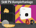 Hornbach PV-Komplettanlage 12 Module 5 kWp inkl. Hybrid-Wechselrichter und Montagematerial für Welleternit