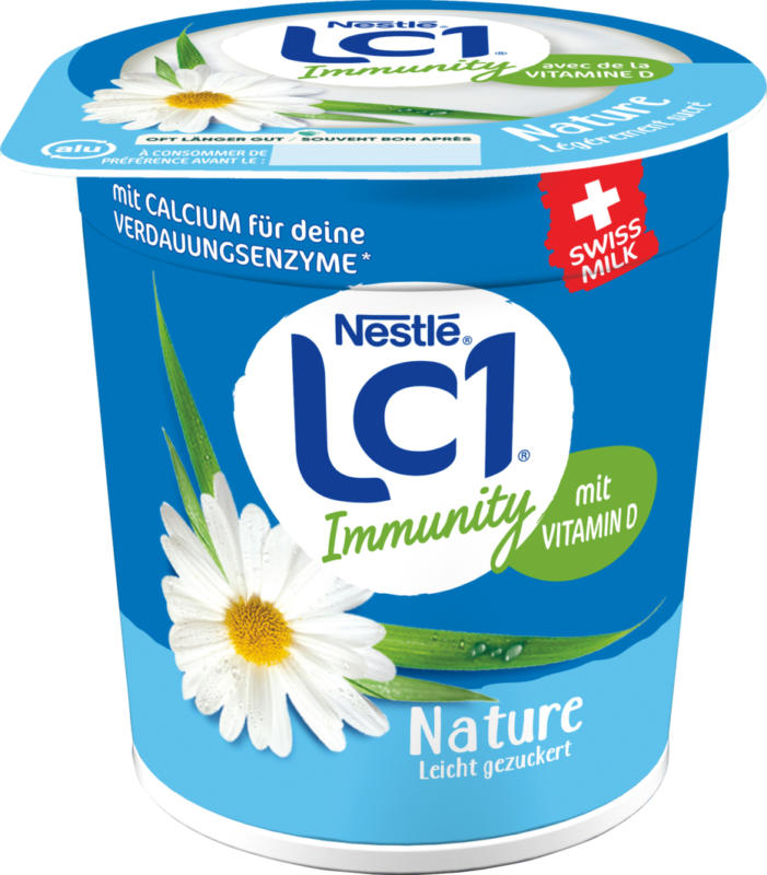 Yogourt Immunity Nature LC1 Nestlé, légèrement sucré, 150 g