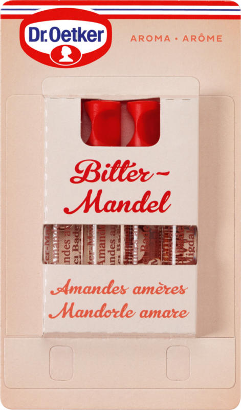 Arôme Amandes amères Dr. Oetker, 4 x 2 ml