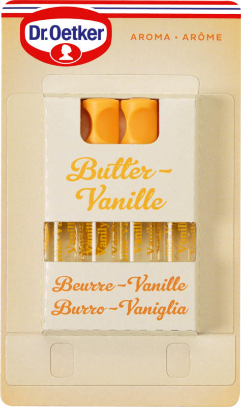 Arôme beurre-vanille Dr. Oetker, 4 x 2 ml