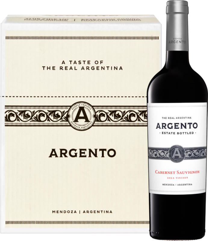 Argento Estate Bottled Cabernet Sauvignon , Argentinien, Mendoza, 2023, 6 x 75 cl