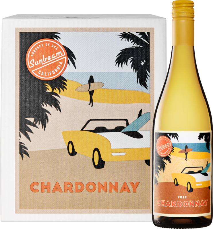Sunbeam Chardonnay California , USA, Kalifornien, 2022, 6 x 75 cl