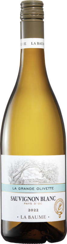La Grande Olivette La Baume Sauvignon Blanc Pays d’Oc IGP, Francia, Linguadoca-Rossiglione, 2022, 75 cl