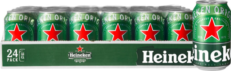 Birra Premium Heineken, 24 x 33 cl