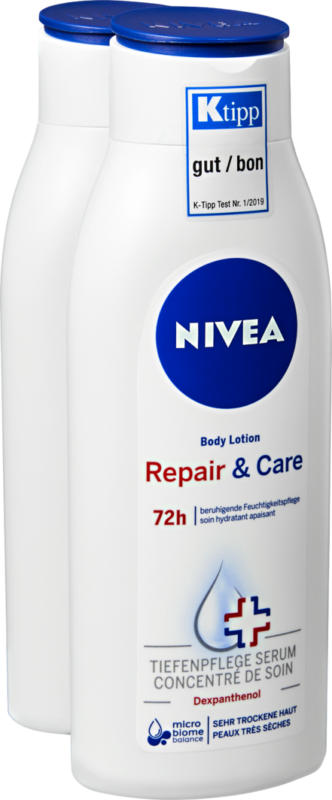 Nivea Body Lotion Repair & Care, 2 x 400 ml