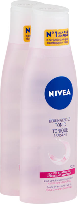 Tonique apaisant pour le visage Nivea, 2 x 200 ml