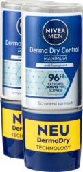 Nivea Men Deo Roll-On Derma Dry Control Maximum, 2 x 50 ml