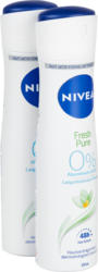 Deodorante spray Fresh Pure Female Nivea, 2 x 150 ml