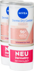 Nivea Deo Roll-On Derma Dry Control Maximum, 2 x 50 ml