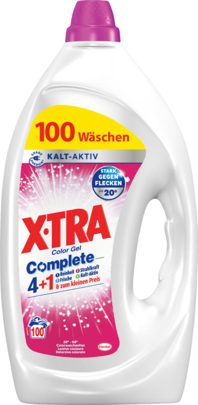 X-Tra Waschgel Color, 100 Waschgänge, 4,5 Liter