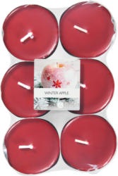 Bougies à réchaud maxi au parfum de Noël Winter Apple Müller Kerzen, rouge, 6 pièces