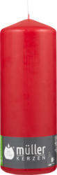 Bougie cylindrique lisse Müller Kerzen, rouge rubis, 70 x 180 mm, 1 pièce