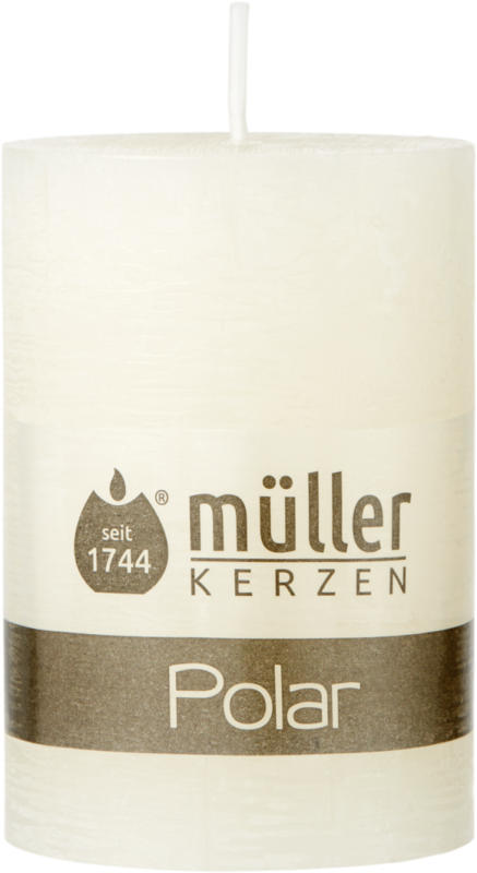 Candela polare Müller Kerzen, crema, 68 x 100 mm, 1 pezzo
