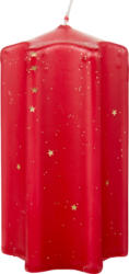 Candela a stella Sparkle Müller Kerzen, rosso, 58 x 110 mm, 1 pezzo