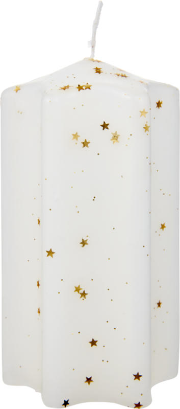 Candela a stella Sparkle Müller Kerzen, nature, 58 x 110 mm, 1 pièce