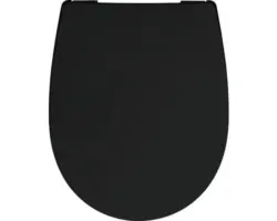 WC-Sitz Reika Mino schwarz matt Scharniere edelstahl mit Absenkautomatik