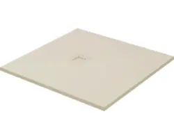Extraflache Duschwanne Kreta 90x90x2,6 cm Kunstmarmor beige