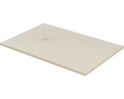 Extraflache Rechteck-Duschwanne Kreta 120x80x2,6 cm Kunstmarmor beige