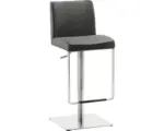 Hornbach Barhocker Mayer Sitzmöbel 1260EL_26477 40x45x87 cm Gestell edelstahl gebürstet Sitz Kunstleder schwarzgrau