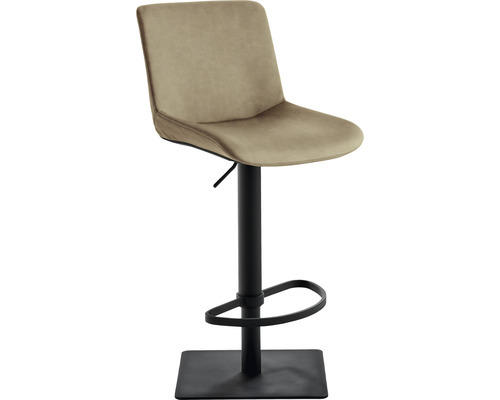 Barhocker Mayer Sitzmöbel 1287_03_26478 40x49x81 cm Gestell Stahl schwarz Sitz Kunstleder beige