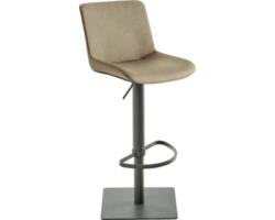 Barhocker Mayer Sitzmöbel 1287_14_26478 40x49x81 cm Gestell Stahl grau Sitz Kunstleder beige