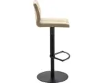 Hornbach Barhocker Mayer Sitzmöbel 1385_03_26478 42x46x78 cmGestell Stahl schwarz Sitz Kunstleder beige